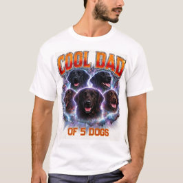 ペットのシンプル モダン クール カスタム 犬 数字 & 写真 Tシャツ