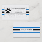 ペットのストライプ足 名刺 (正面/裏面)