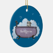 ペットのスパ-おもしろいバスルームの装飾 セラミックオーナメント (右)