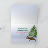 ペットのターヴレン犬がソリを引っ張る!折り畳み休日 シーズンカード (内部)