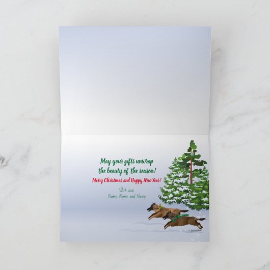 ペットのターヴレン犬がソリを引っ張る!折り畳み休日 シーズンカード (内部)