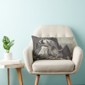 ペットのドラゴンと乙女 ランバークッション (椅子)