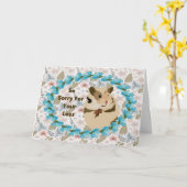 ペットのハムスターに同情カード。 カード (黄色い花)