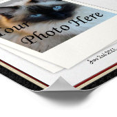 ペットのハートに足跡を付ける – Dog Cat ポスター (角)