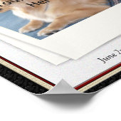 ペットのハートに足跡を付ける – Dog Cat ポスター (角)