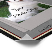 ペットのハートに足跡を付ける – Dog Cat ポスター (角)