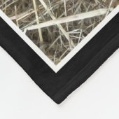 ペットのバニー独身のメモリアル写真と名前 フリースブランケット (角)