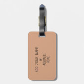 ペットのパグ写真旅行の荷物タグを追加 ラゲッジタグ (裏面縦)