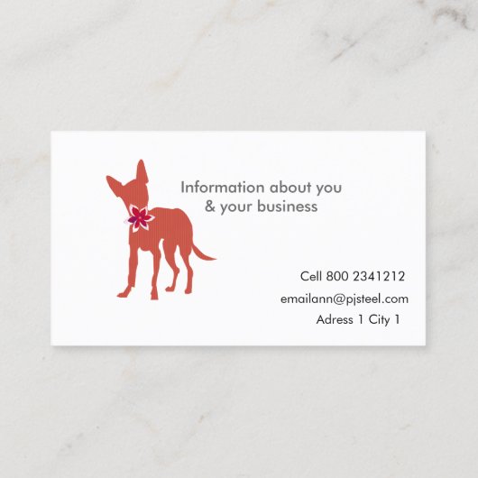 ペットのパレード魚ねこ犬ペットケアアポイントメント 予約カード (裏面)