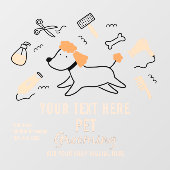 ペットのパーソナライズグルーミングツールのビジネスフロント ウィンドウサイン (シート)