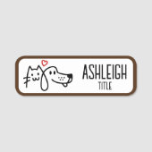 ペットのビジネス名タグ 名札 (正面)