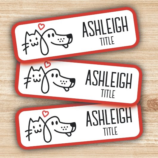 ペットのビジネス名タグ 名札