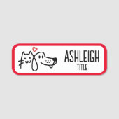 ペットのビジネス名タグ 名札 (正面)