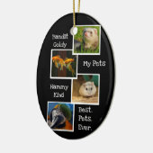 . .ペットのフォトコラージュ最高のペッツが可愛いおもしろい セラミックオーナメント (左)