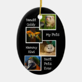 . .ペットのフォトコラージュ最高のペッツが可愛いおもしろい セラミックオーナメント (正面)