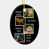 . .ペットのフォトコラージュ最高のペッツが可愛いおもしろい セラミックオーナメント (裏面)