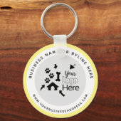 ペットのプロモーションの景品 – ビジネスロゴ キーホルダー (正面)