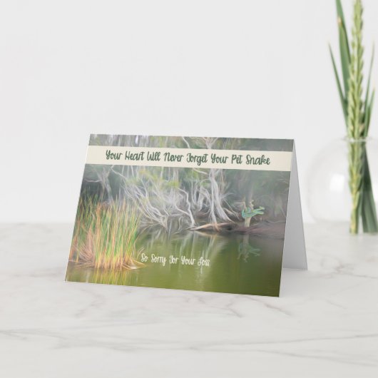 ペットのヘビの死に対する哀悼カード カード (正面)