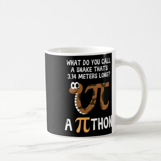 ペットのヘビ数学パイ日Python コーヒーマグカップ (右)