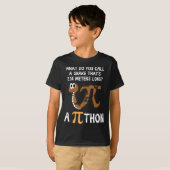 ペットのヘビ数学パイ日Python Tシャツ (正面フル)