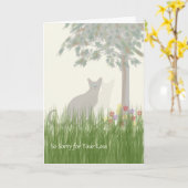 ペットのペットの対猫カード カード (黄色い花)