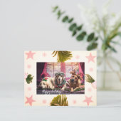 ペットのホリデーカード シーズンポストカード (スタンド正面)