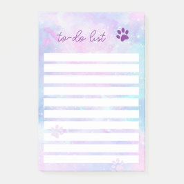 ペットのポープリントを一覧表示する獣医 ポストイット