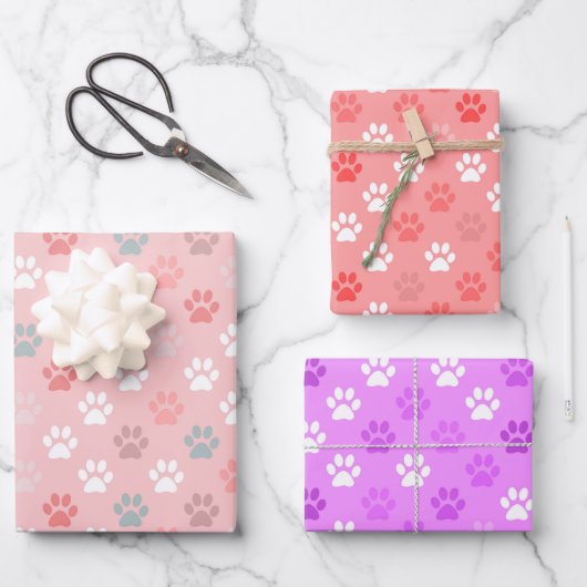 ペットのポープリントを目的とする ラッピングペーパーシート (正面)