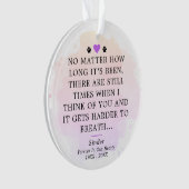 ペットのメモリアルシンボル 写真と名言 オーナメント (正面)