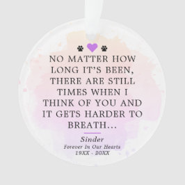 ペットのメモリアルシンボル 哀悼の言葉と写真 オーナメント