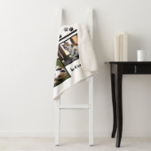 ペットのメモリアルポーグレーの白黒名写真 シェルパブランケット (インサイチュ)