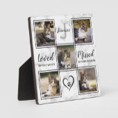 ペットのメモリアルユニーク猫写真コラージュ フォトプラーク (正面)