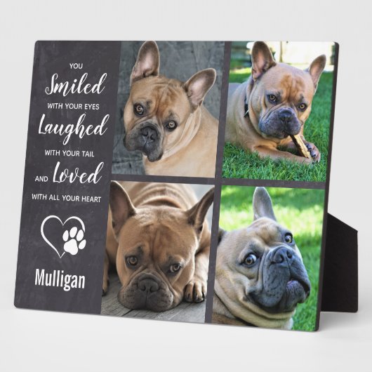 ペットのメモリアルロス引用文素朴- Photo Collage フォトプラーク (側面)