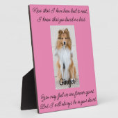 ペットのメモリアル卓上プレート（スタンド付） フォトプラーク (側面)