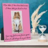 ペットのメモリアル卓上プレート（スタンド付） フォトプラーク (側面)