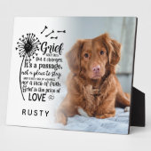 ペットのメモリアル名言写真キープセイク フォトプラーク (側面)