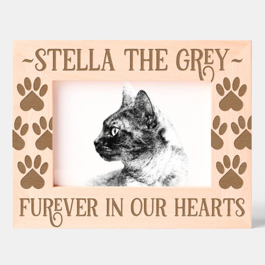 ペットのメモリアル手のプリントの未来ハート レーザー彫刻フレーム