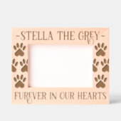 ペットのメモリアル手のプリントの未来ハート レーザー彫刻フレーム (正面)