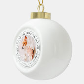 ペットのメモリアル手プリントハートエレガントシック写真 セラミックボールオーナメント (右)
