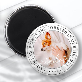 ペットのメモリアル手プリントハートエレガントシック写真 マグネット