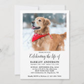 ペットのメモリアル フォト お別れ会 生命の祝い 招待状 (正面)