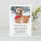 ペットのメモリアル フォト お別れ会 生命の祝い 招待状 (スタンド正面)