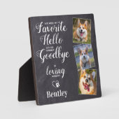 ペットのメモリアル　犬の喪失　オリジナル写真 フォトプラーク (正面)