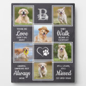 ペットのメモリアル 犬の思い出 遺品 哀悼の言葉 ペットの死 フォトプラーク (正面)