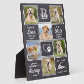 ペットのメモリアル 犬の思い出 遺品 哀悼の言葉 ペットの死 フォトプラーク (側面)