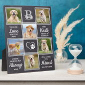 ペットのメモリアル 犬の思い出 遺品 哀悼の言葉 ペットの死 フォトプラーク (側面)