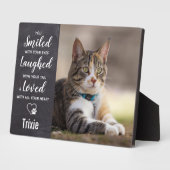 ペットのメモリアル 猫の写真 フォトプラーク (側面)