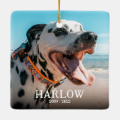 ペットのメモリアル　虹の橋で会おうクリスマス セラミックオーナメント (裏面)