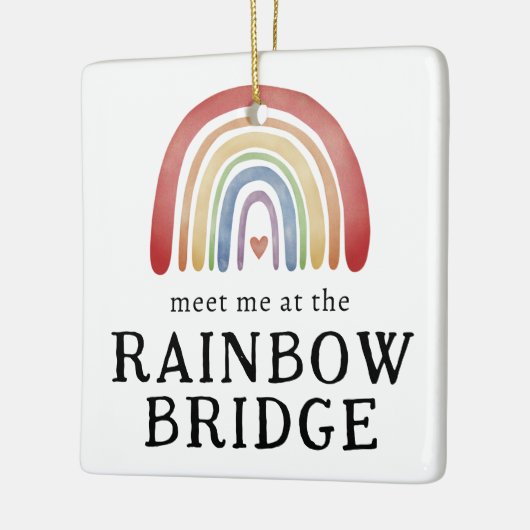 ペットのメモリアル 虹の橋で会おう クリスマス セラミックオーナメント (左)