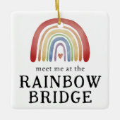 ペットのメモリアル　虹の橋で会おう クリスマス セラミックオーナメント (正面)